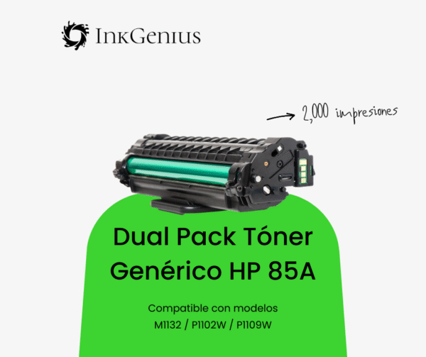 Dual Pack Tóner Genérico HP 85A
